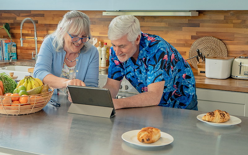 two people using their tablet