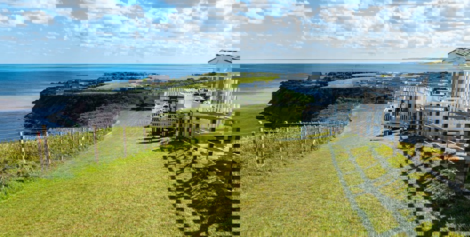 A caravan park by the coast